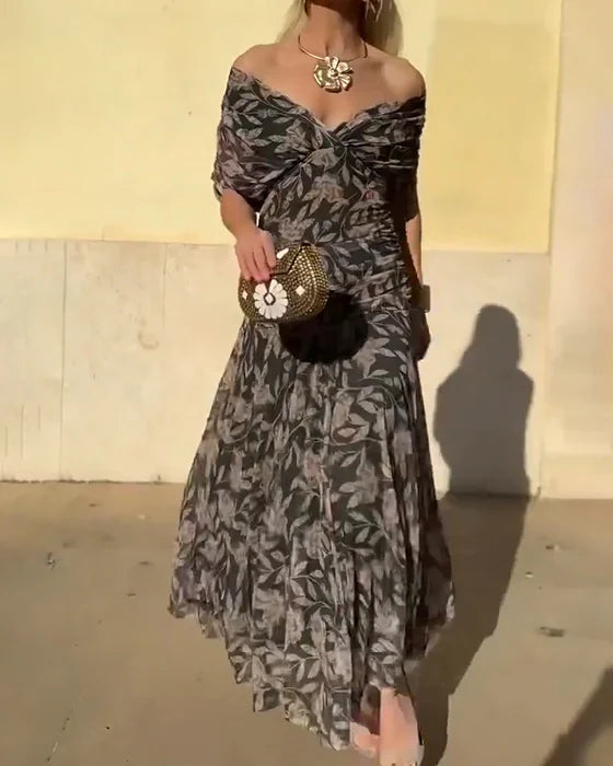 Julieta - Abito elegante con scollo a V e spalle scoperte
