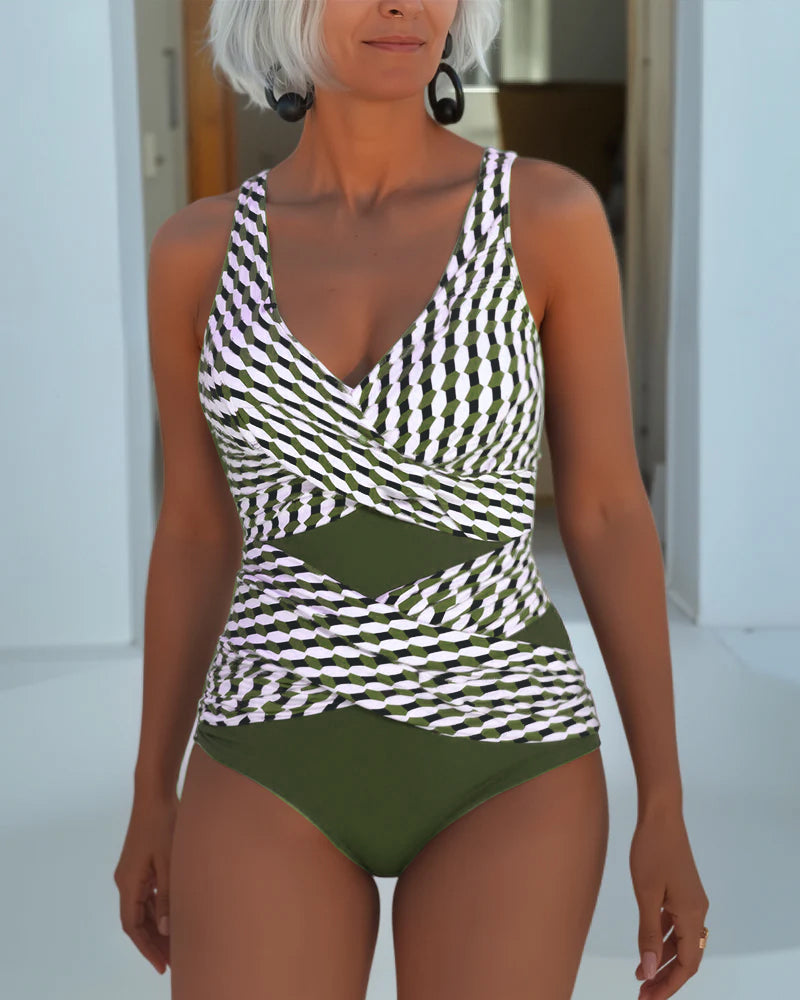 Design Bikini Incrociato Medievale per Abbigliamento da Spiaggia Casual