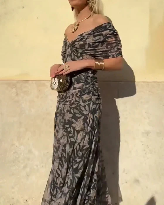 Julieta - Abito elegante con scollo a V e spalle scoperte