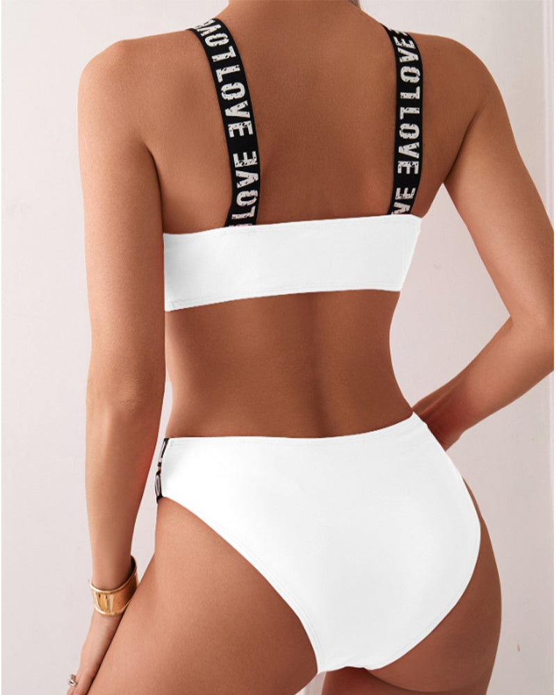 Bikini Bokstav Spalline Bh Due Pezzi