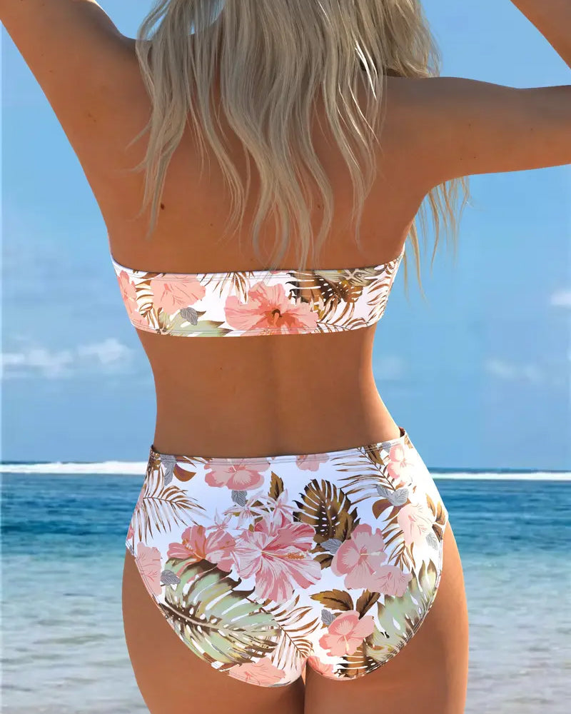 Bikini Bandeau Stampato