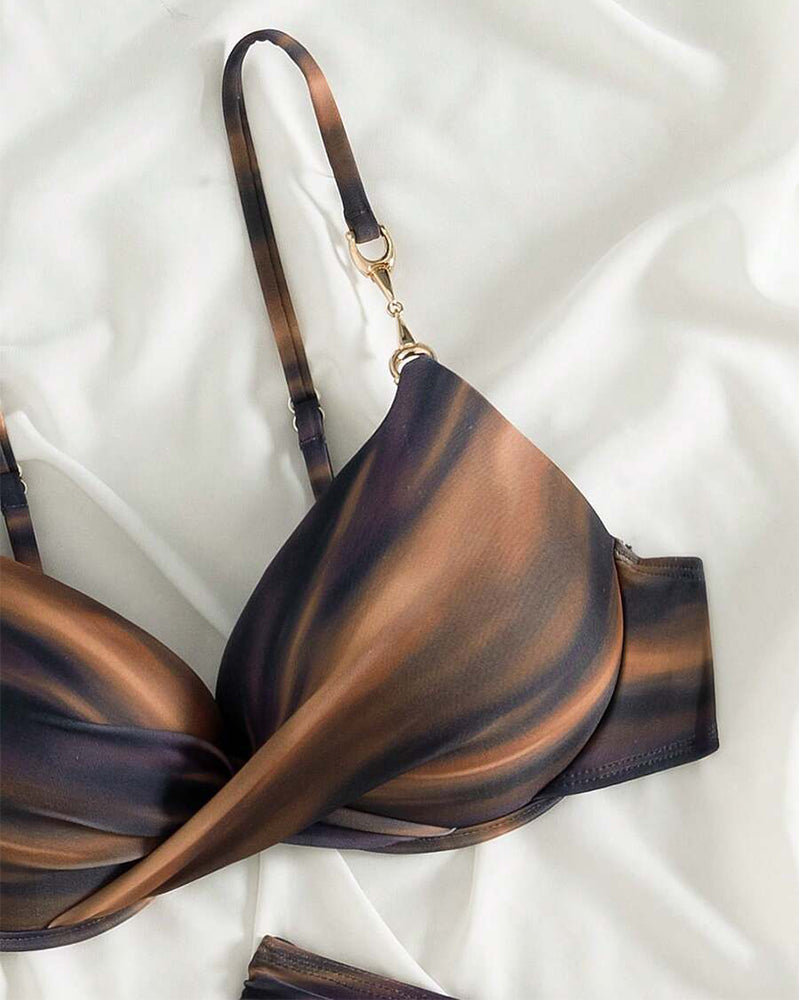 Bikini Retro Sfumato Plissettato Sexy