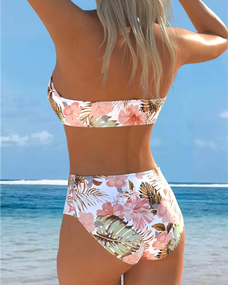 Bikini Bandeau Stampato