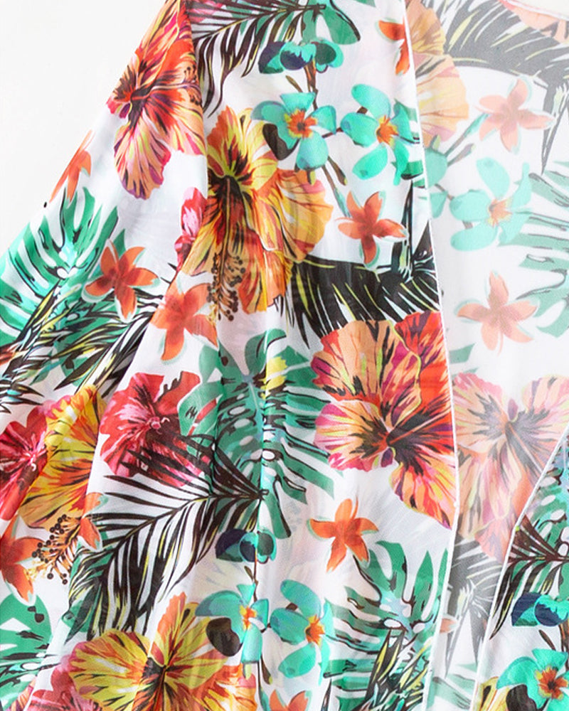 Bikini e Cover Up Blomtryck