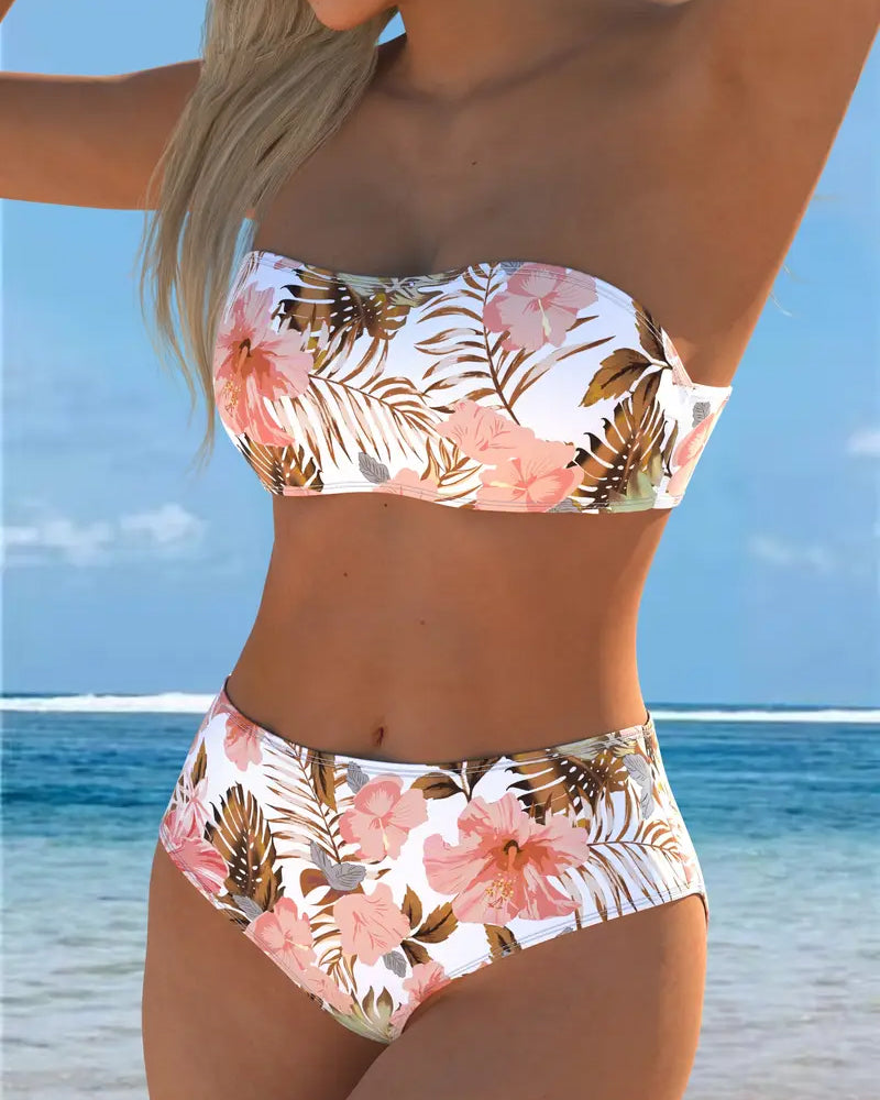 Bikini Bandeau Stampato