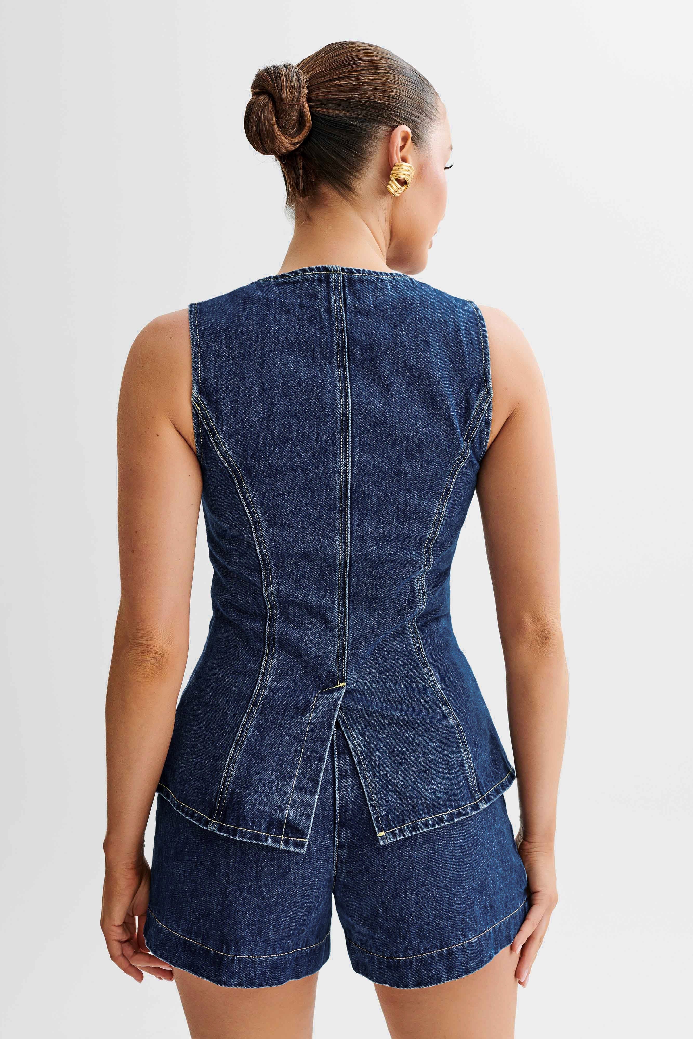 Celeste| Trendigt denimset med knappar