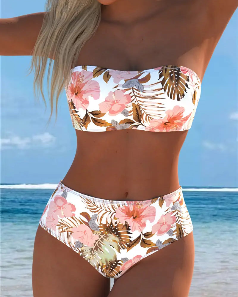 Bikini Bandeau Stampato