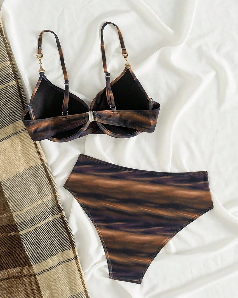 Bikini Retro Sfumato Plissettato Sexy
