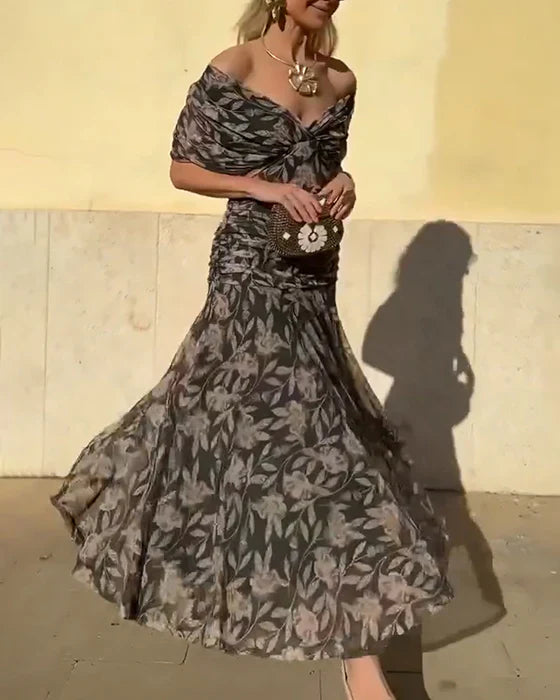 Julieta - Abito elegante con scollo a V e spalle scoperte