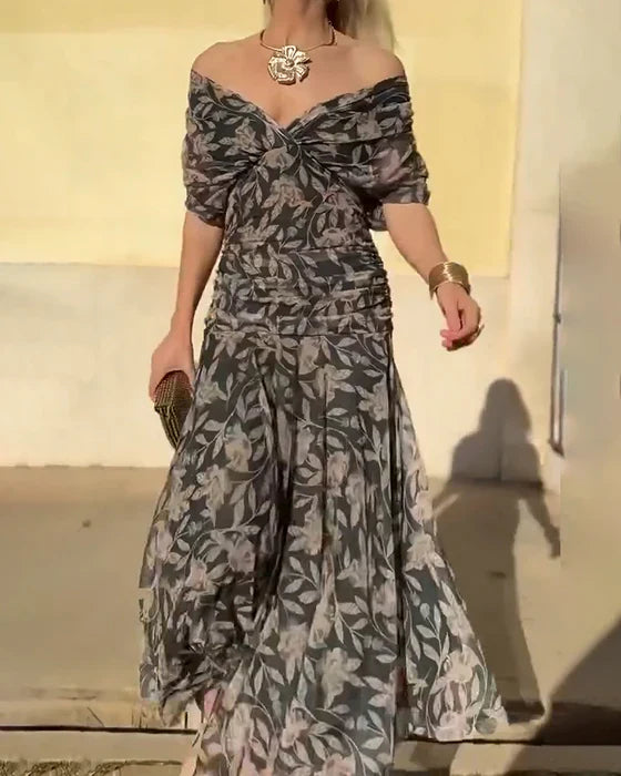Julieta - Abito elegante con scollo a V e spalle scoperte