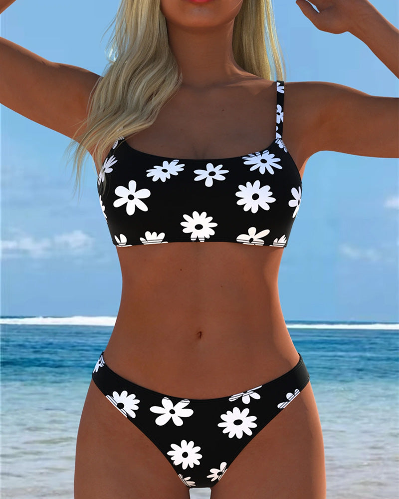Bikini Stampato Foglie