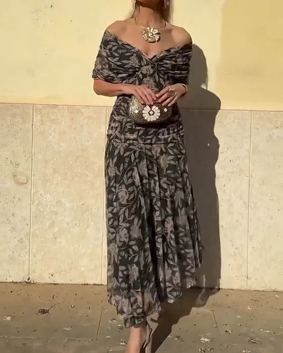 Julieta - Abito elegante con scollo a V e spalle scoperte