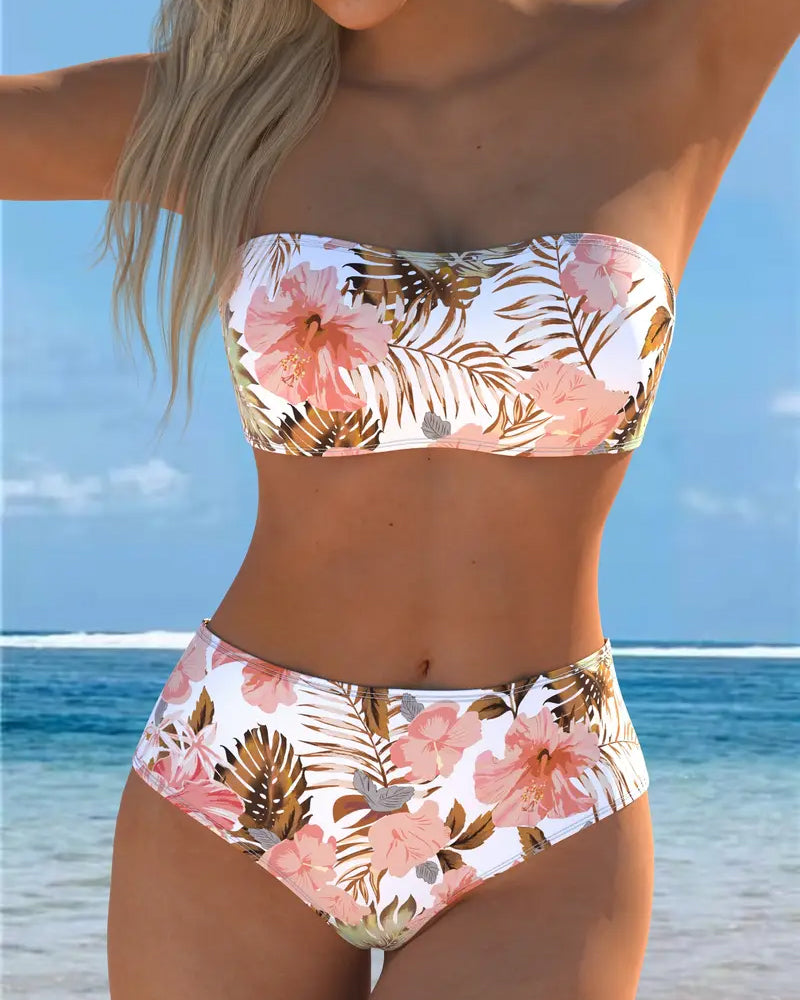Bikini Bandeau Stampato